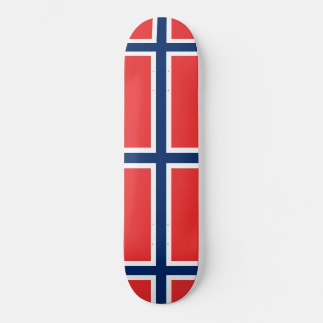 Norwegian Flag (Norway) Skateboard (Front)