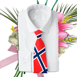 Norwegian Flag & Norway travel, holiday/sport fans Neck Tie