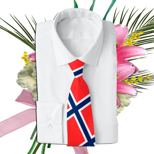 Norwegian Flag  Norway travel holidaysport fans Neck Tie