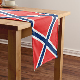 Norwegian Flag & Norway travel, holiday/sport fans Short Table Runner