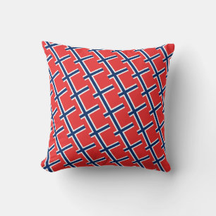 Norwegian Flag & Norway travel, holiday/sport fans Throw Pillow