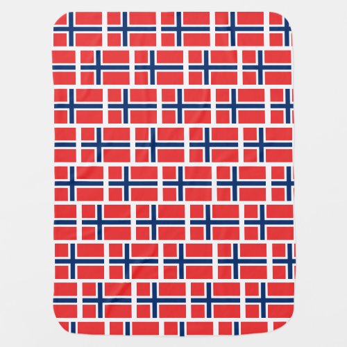 Norwegian flag of Norway custom baby blanket