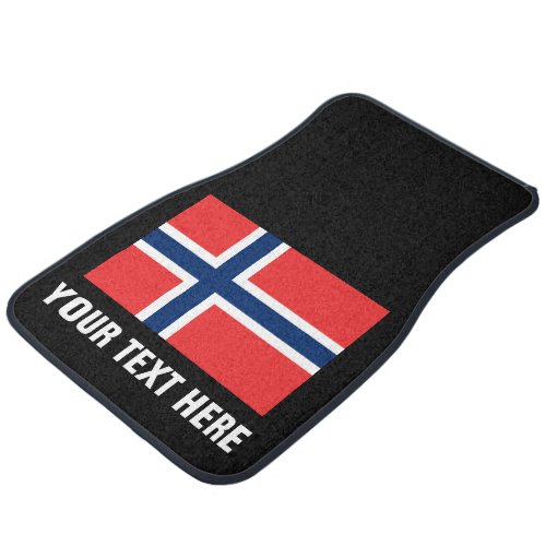 Norwegian flag of Norway custom car mat set