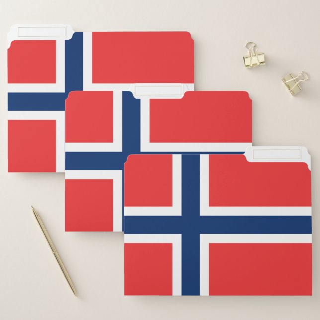 Norwegian flag of Norway custom File Folder (Set)