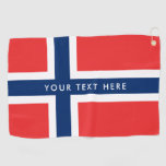 Norwegian Flag Of Norway Custom Golfing Gift Golf Towel at Zazzle