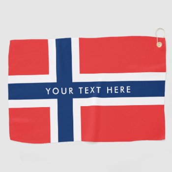 Norwegian Flag Of Norway Custom Golfing Gift Golf Towel by iprint at Zazzle