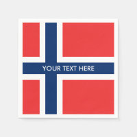 Norwegian flag of Norway custom party napkins