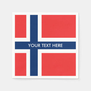Norwegian flag of Norway custom party napkins