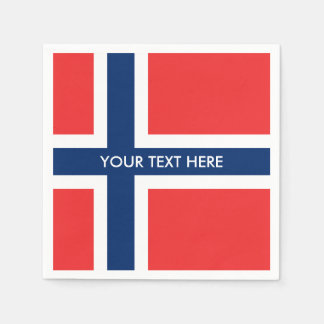Norwegian flag of Norway custom party napkins