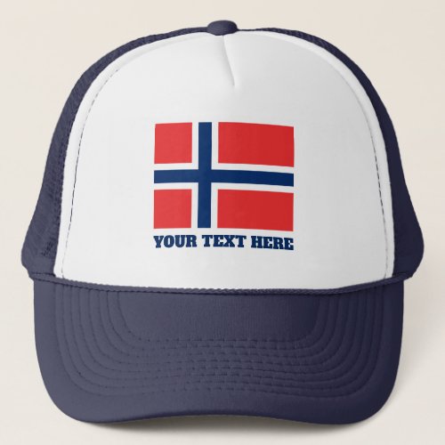 Norwegian flag of Norway custom trucker hat