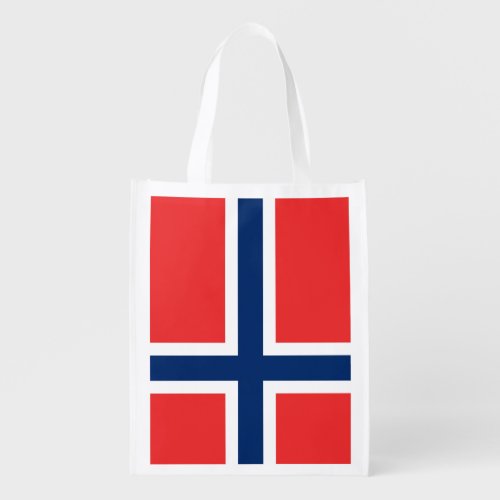 Norwegian flag of Norway grocery shopping bag