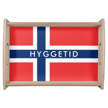 Norwegian Flag Of Norway Hyggetid Funny Serving Tray by iprint at Zazzle