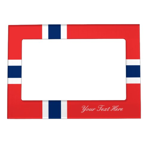 Norwegian flag of Norway magnetic photo frame