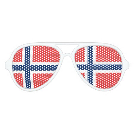 Norwegian Flag Of Norway Party Shades Sunglasses