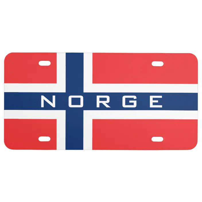 Norway Flag Novelty License Plate 