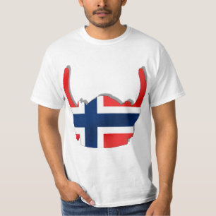 Norwegian flag of Norway viking helmet T-Shirt