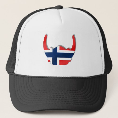 Norwegian flag of Norway viking helmet Trucker Hat