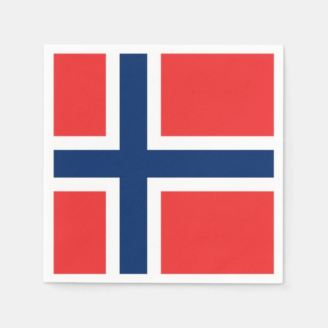 Norwegian flag paper napkins (Front)