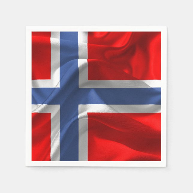 Norwegian flag paper napkins (Front)