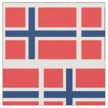 Norwegian flag pattern custom fabric DIY textile