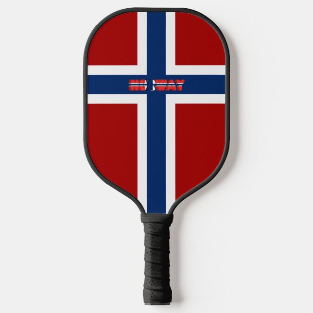 Norwegian flag pickleball paddle (Front)