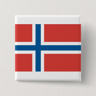 Norwegian flag pinback button