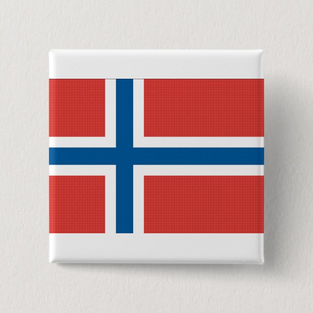 Norwegian Flag Pinback Button (Front)