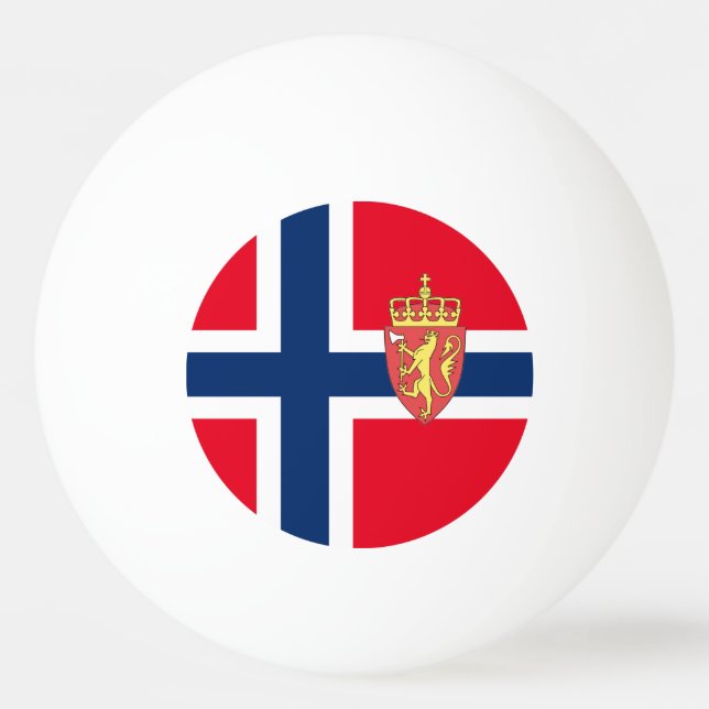 Norwegian flag ping pong ball (Front)