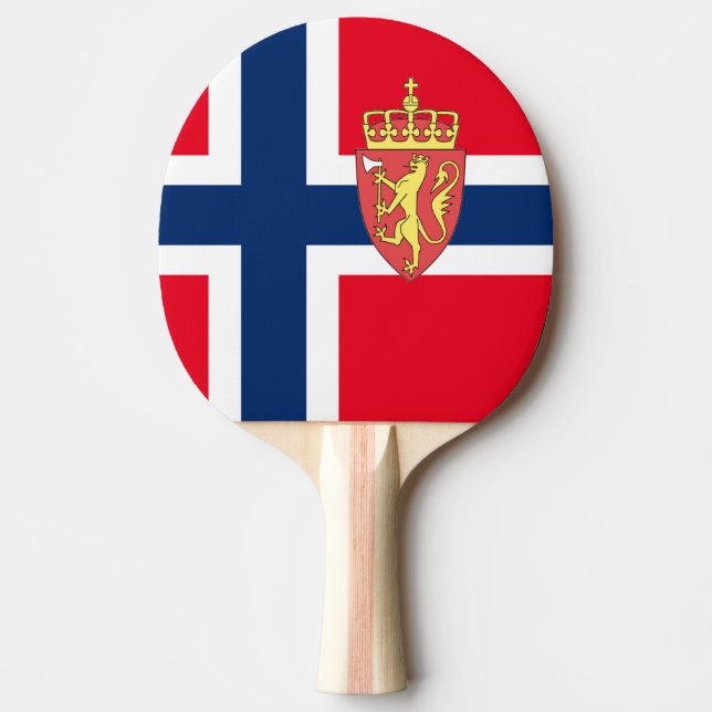 Norwegian flag Ping-Pong paddle (Front)