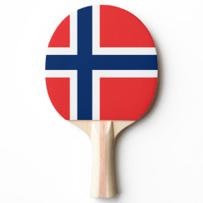 Norwegian flag ping pong paddle for table tennis