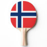Norwegian flag ping pong paddle for table tennis