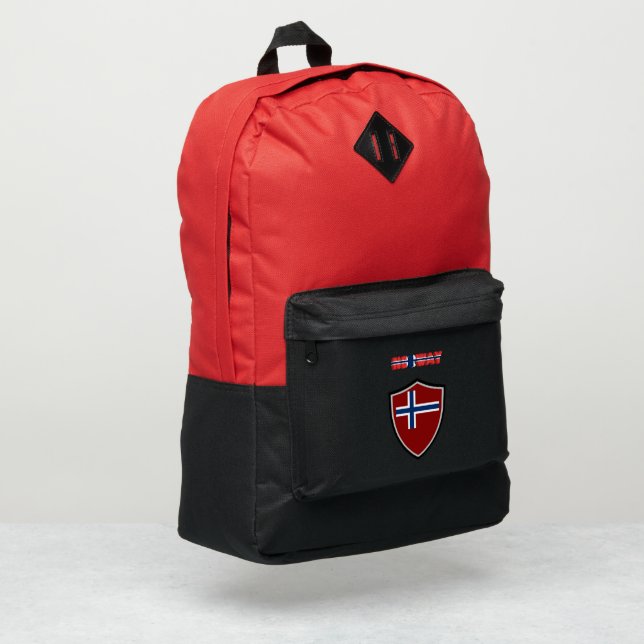 Norwegian flag port authority® backpack (Left Corner)