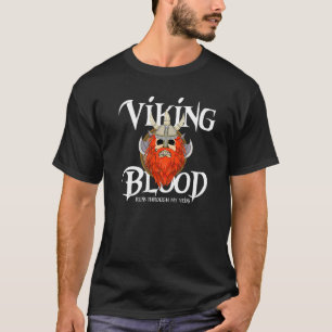 Norwegian Flag Proud Scandinavia Viking Skull Norw T-Shirt