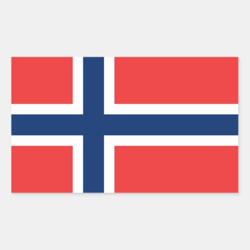 Norwegian Flag Rectangular Sticker