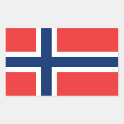 Norwegian Flag Rectangular Sticker