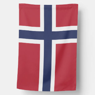 Norwegian Flag Red Blue Cross - Norwegian