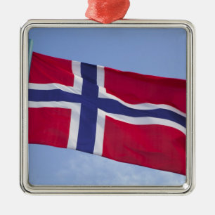 Norwegian flag RF) Metal Ornament