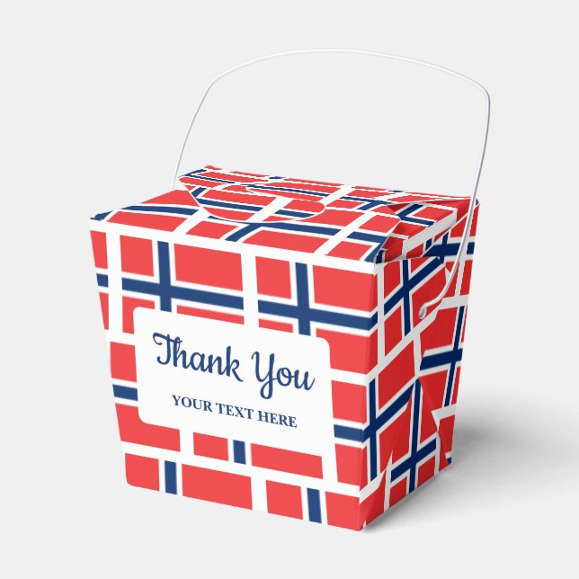 Norwegian flag Scandinavian pride Favor Box (Front Side)