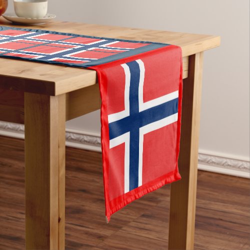 Norwegian Flag  Sports fan house decor  Norway Short Table Runner