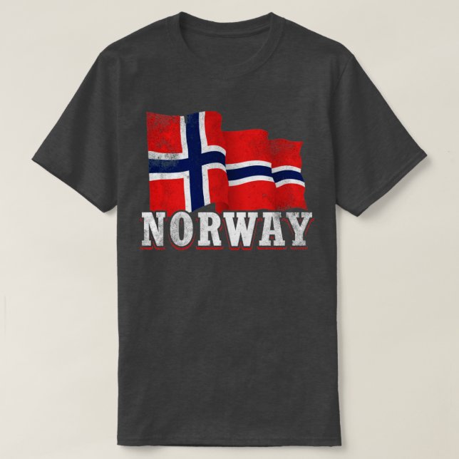 Norwegian Flag T-Shirt (Design Front)