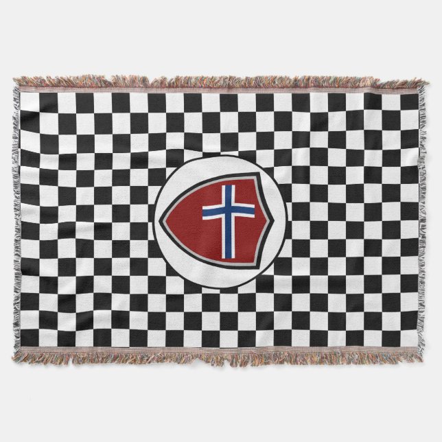 Norwegian flag throw blanket (Front)
