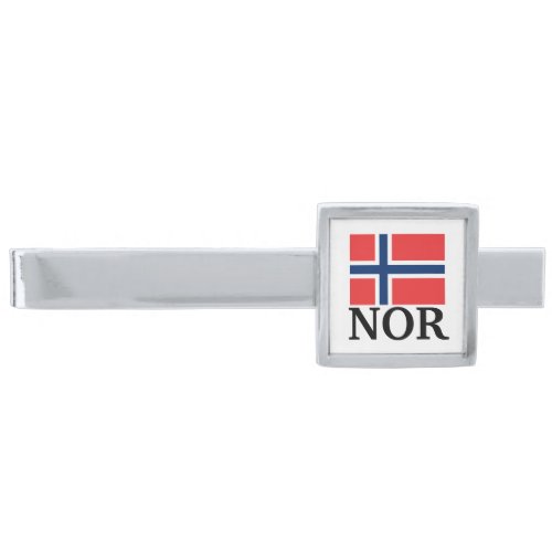 Norwegian flag tie clip  NOR Norway pride symbol