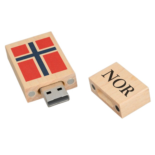 Norwegian flag USB pendrive flash drive | Norway (Angled)