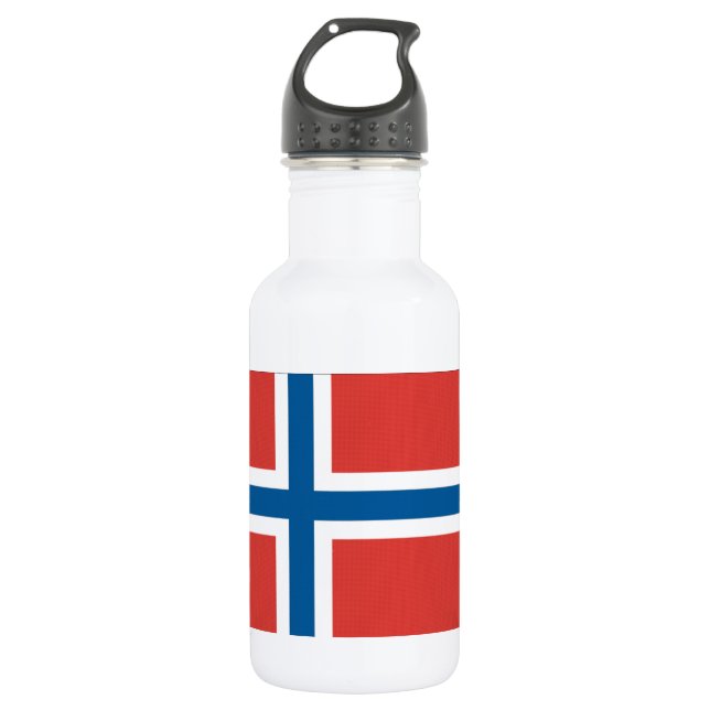 Norwegian Flag Water Bottle (Front)