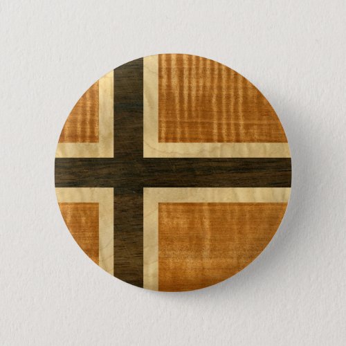 Norwegian Flag Wood Norsk Flagg _ kongeriket Norge Button