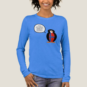 Norwegian FNorwegian Flag Wildlife Penguin Persona Tri-Blend Shirt