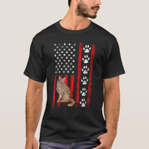 Norwegian Forest Cat 4th Of July Patriotic America T-Shirt