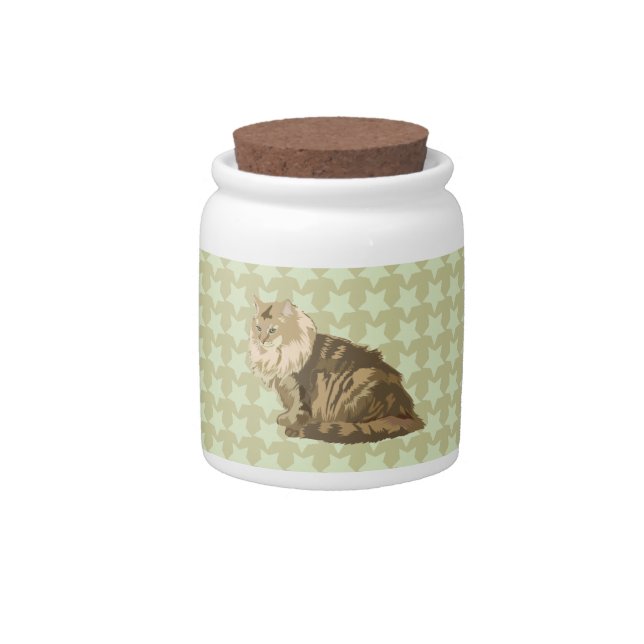 Norwegian forest cat candy jar (Front)
