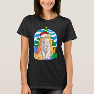 Norwegian Forest Cat Cute Santa Christmas Tree Dec T-Shirt