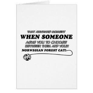 Norwegian Forest Cat designs Cards